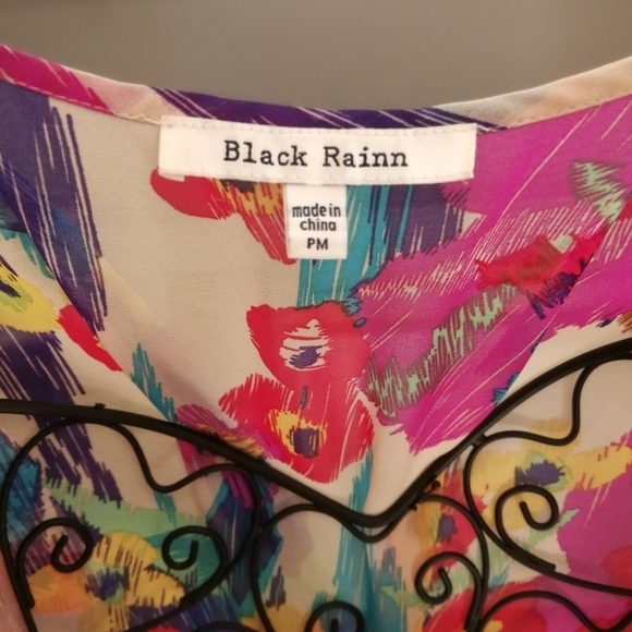 🌲🌲🌲flash sale✨ ❗Black Rainn Nice Colorful blouse size M - Picture 3 of 4